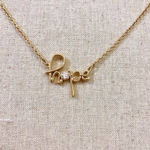 Premier Design HOPE gold tone necklace